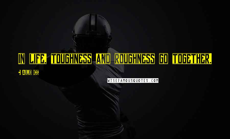 Auliq Ice Quotes: In life, toughness and roughness go together.