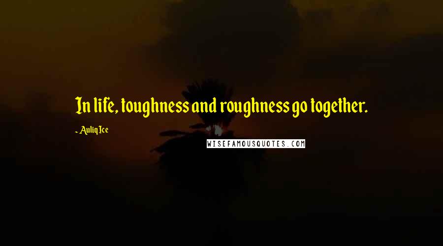 Auliq Ice Quotes: In life, toughness and roughness go together.