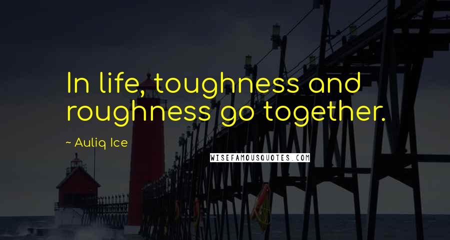 Auliq Ice Quotes: In life, toughness and roughness go together.