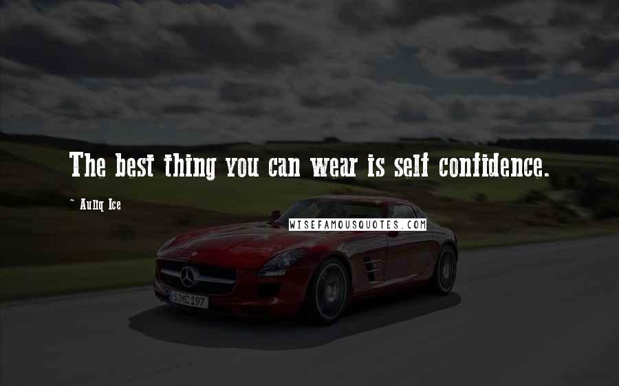 Auliq Ice Quotes: The best thing you can wear is self confidence.