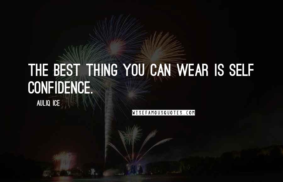 Auliq Ice Quotes: The best thing you can wear is self confidence.