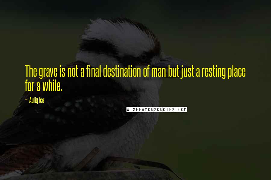 Auliq Ice Quotes: The grave is not a final destination of man but just a resting place for a while.