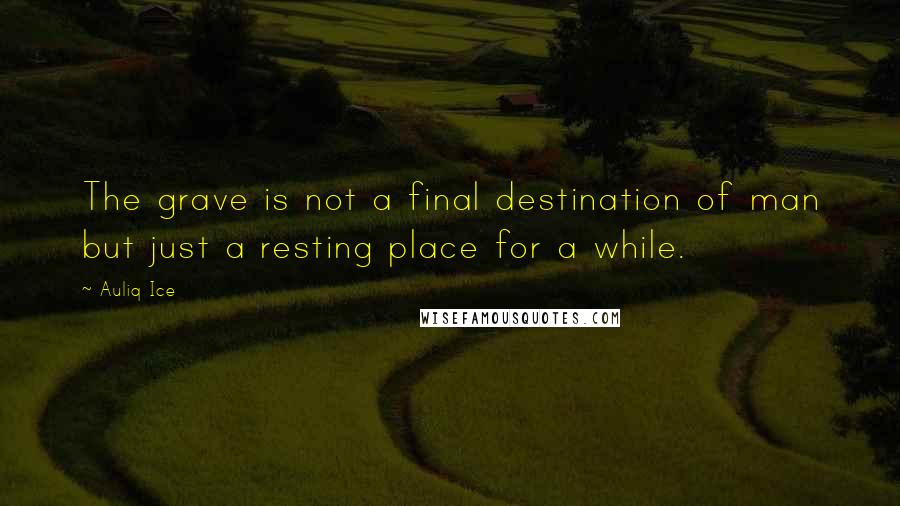 Auliq Ice Quotes: The grave is not a final destination of man but just a resting place for a while.