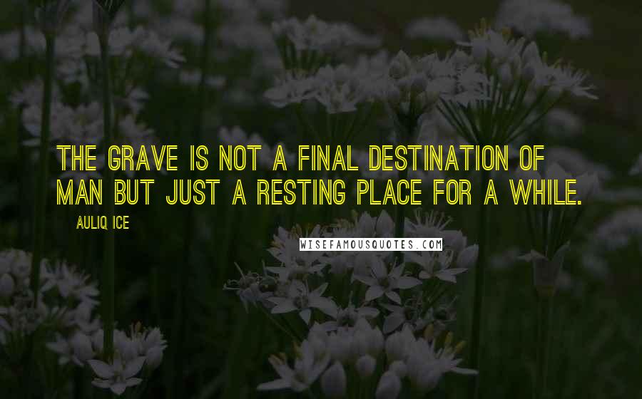 Auliq Ice Quotes: The grave is not a final destination of man but just a resting place for a while.