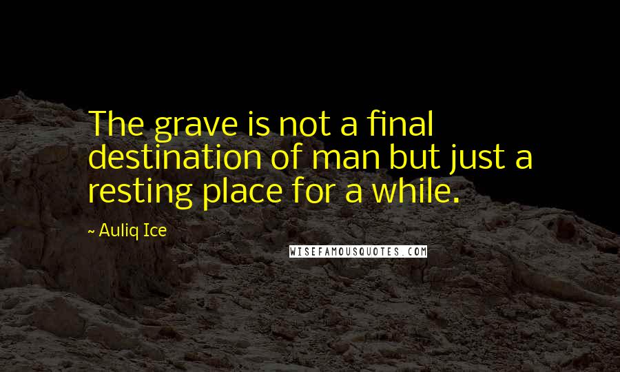 Auliq Ice Quotes: The grave is not a final destination of man but just a resting place for a while.