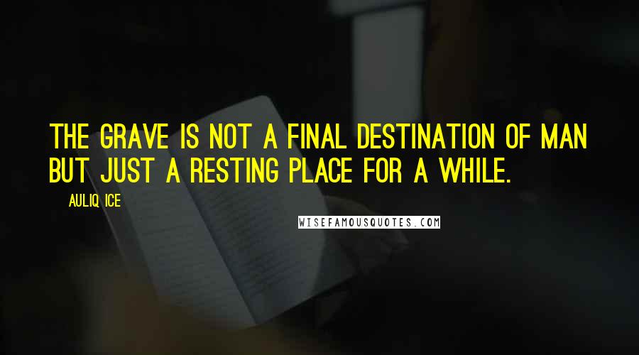 Auliq Ice Quotes: The grave is not a final destination of man but just a resting place for a while.