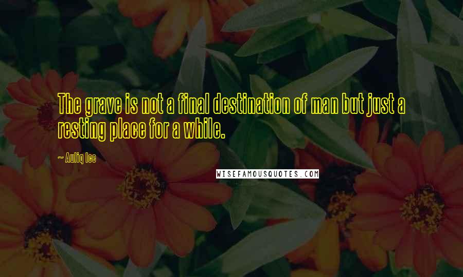 Auliq Ice Quotes: The grave is not a final destination of man but just a resting place for a while.