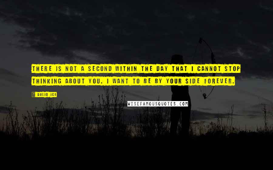 Auliq Ice Quotes: There is not a second within the day that I cannot stop thinking about you. I want to be by your side forever.