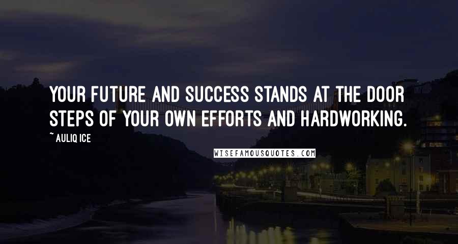 Auliq Ice Quotes: Your future and success stands at the door steps of your own efforts and hardworking.