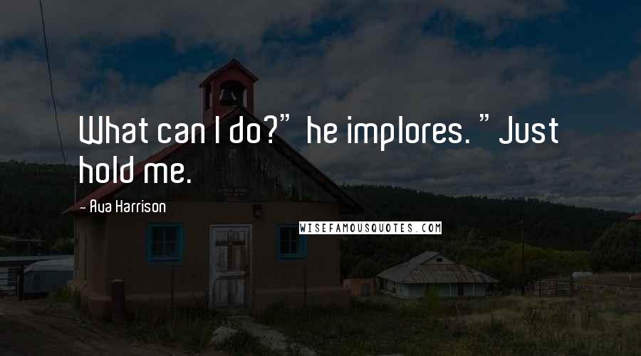 Ava Harrison Quotes: What can I do?" he implores. "Just hold me.