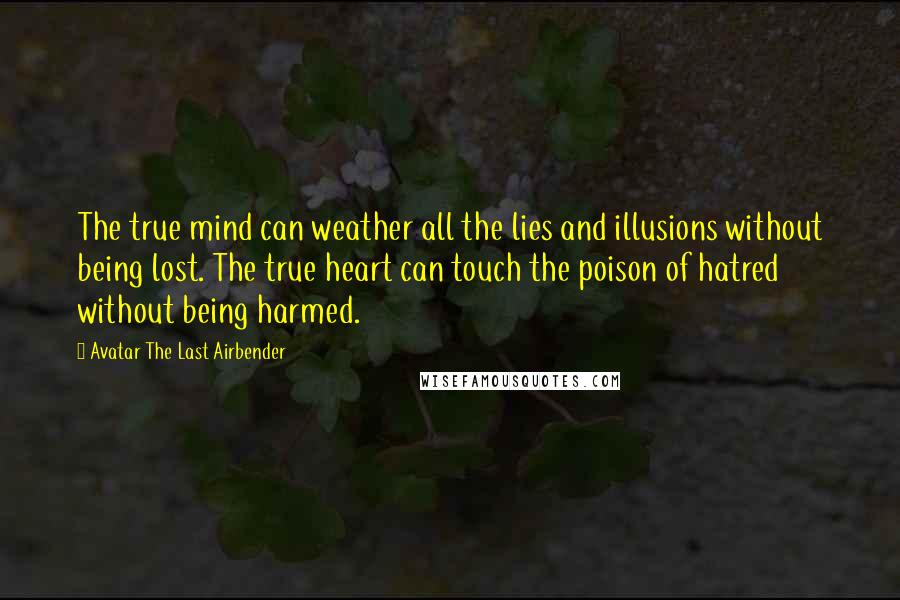 Avatar The Last Airbender Quotes: The true mind can weather all the lies and illusions without being lost. The true heart can touch the poison of hatred without being harmed.