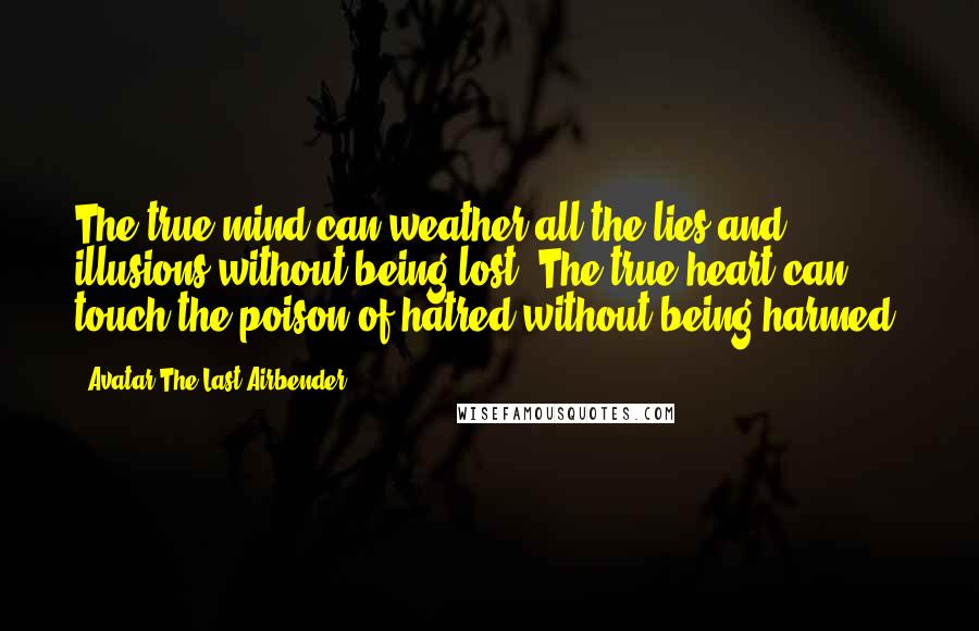 Avatar The Last Airbender Quotes: The true mind can weather all the lies and illusions without being lost. The true heart can touch the poison of hatred without being harmed.