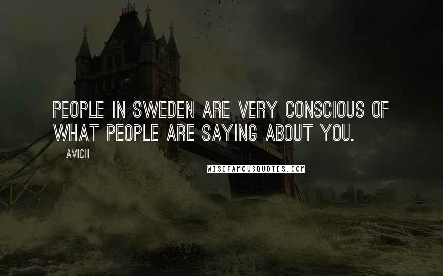 Avicii Quotes: People in Sweden are very conscious of what people are saying about you.