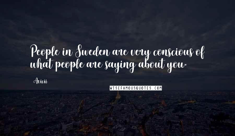 Avicii Quotes: People in Sweden are very conscious of what people are saying about you.