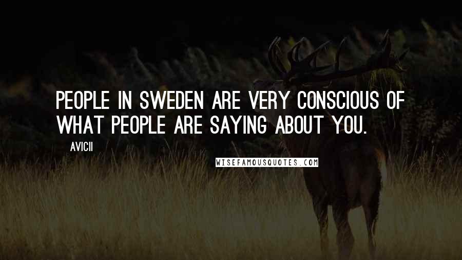 Avicii Quotes: People in Sweden are very conscious of what people are saying about you.