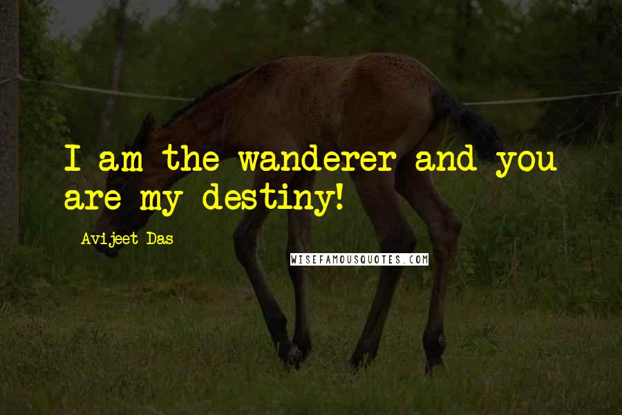 Avijeet Das Quotes: I am the wanderer and you are my destiny!