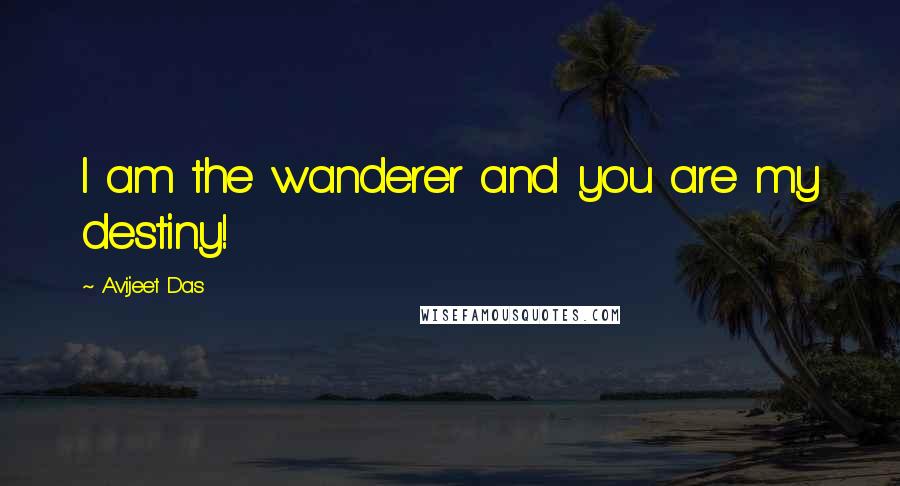 Avijeet Das Quotes: I am the wanderer and you are my destiny!