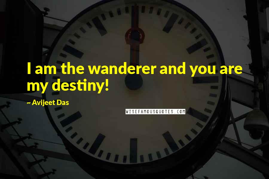 Avijeet Das Quotes: I am the wanderer and you are my destiny!