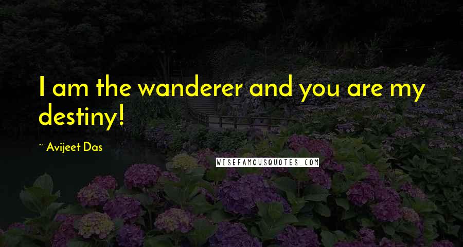 Avijeet Das Quotes: I am the wanderer and you are my destiny!