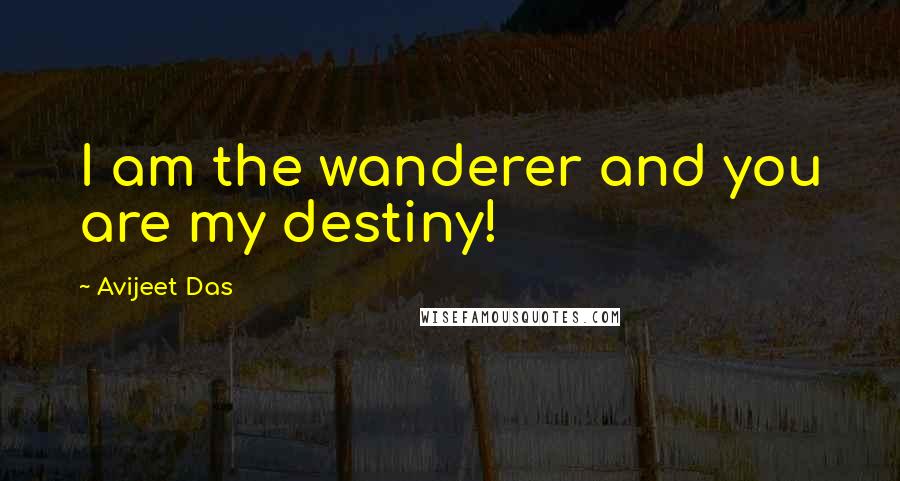 Avijeet Das Quotes: I am the wanderer and you are my destiny!