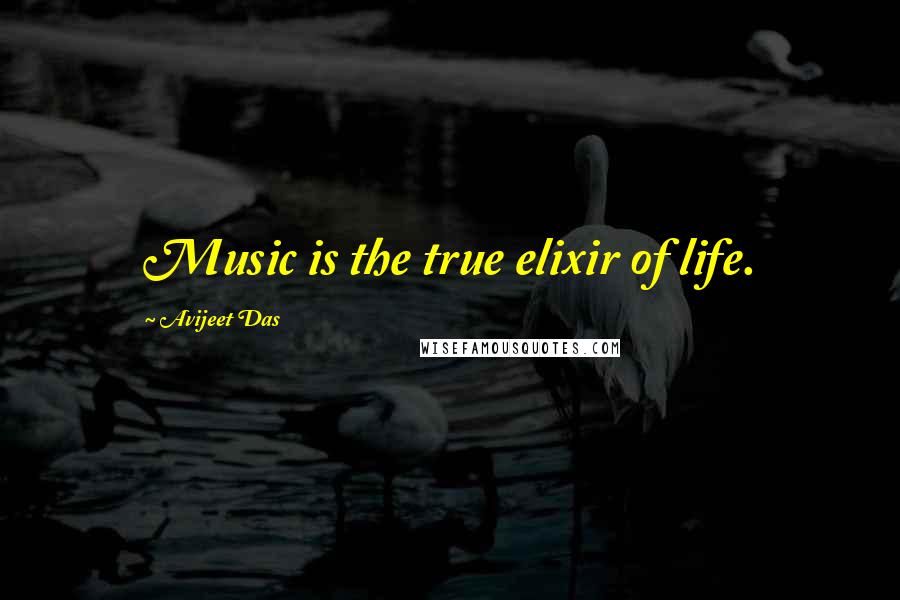 Avijeet Das Quotes: Music is the true elixir of life.
