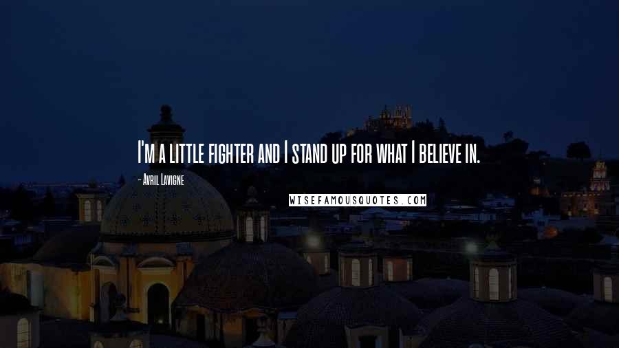 Avril Lavigne Quotes: I'm a little fighter and I stand up for what I believe in.