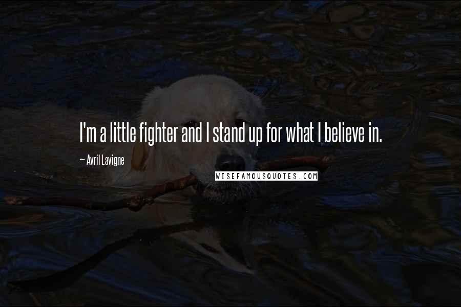 Avril Lavigne Quotes: I'm a little fighter and I stand up for what I believe in.