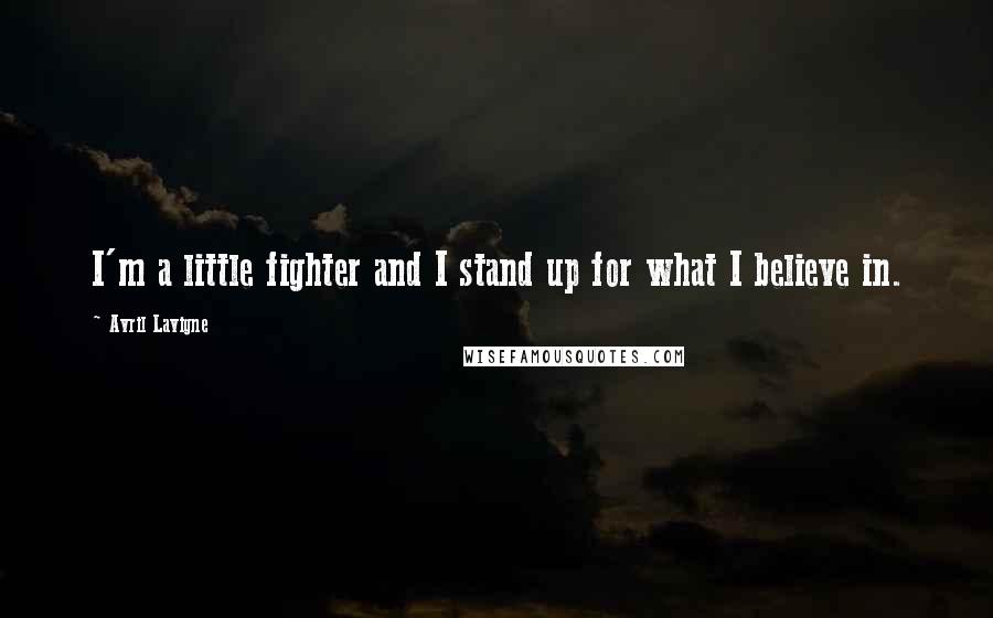 Avril Lavigne Quotes: I'm a little fighter and I stand up for what I believe in.