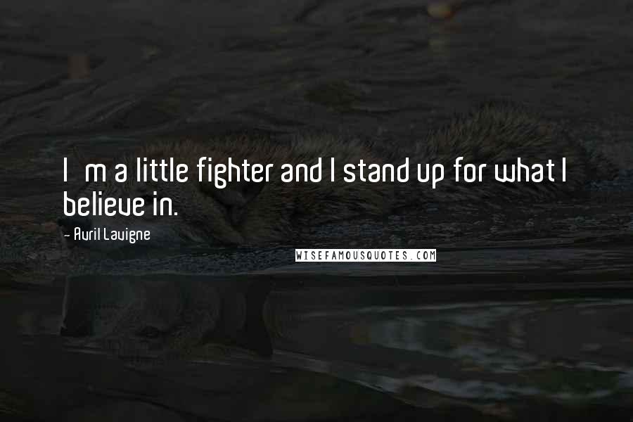 Avril Lavigne Quotes: I'm a little fighter and I stand up for what I believe in.