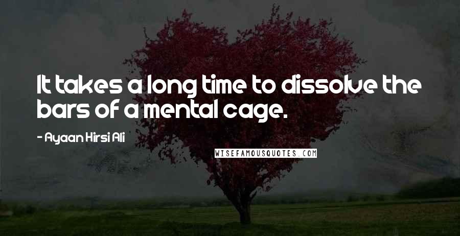 Ayaan Hirsi Ali Quotes: It takes a long time to dissolve the bars of a mental cage.