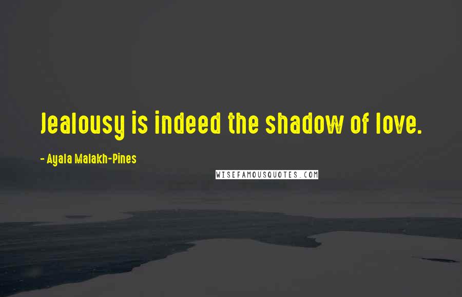 Ayala Malakh-Pines Quotes: Jealousy is indeed the shadow of love.