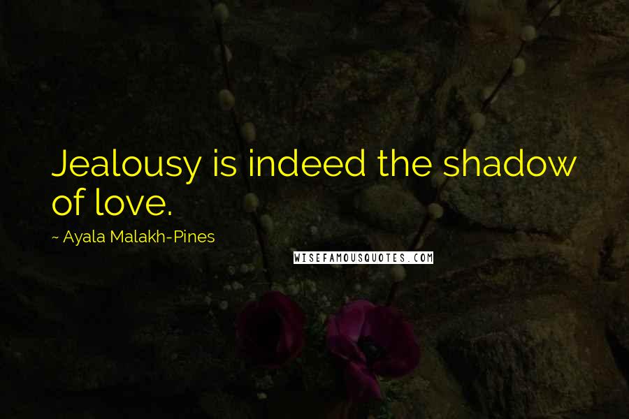 Ayala Malakh-Pines Quotes: Jealousy is indeed the shadow of love.