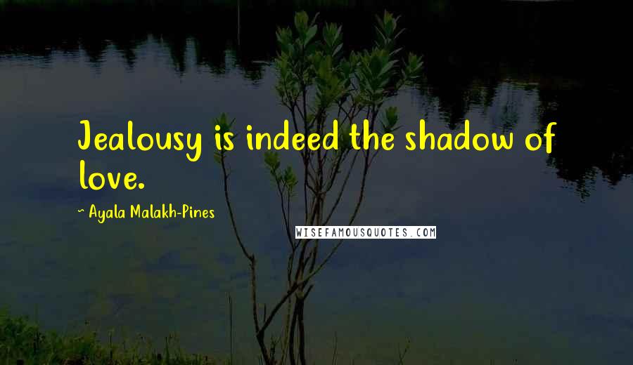 Ayala Malakh-Pines Quotes: Jealousy is indeed the shadow of love.