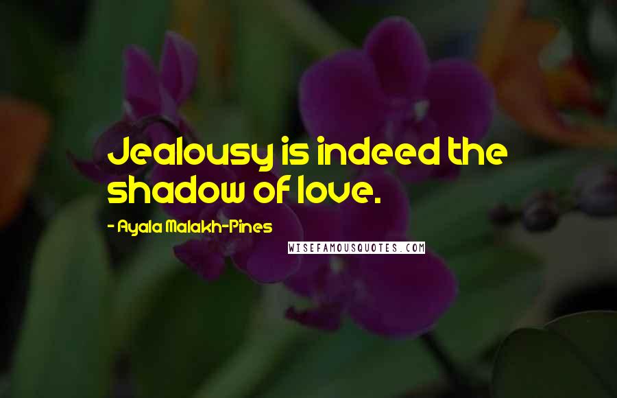 Ayala Malakh-Pines Quotes: Jealousy is indeed the shadow of love.