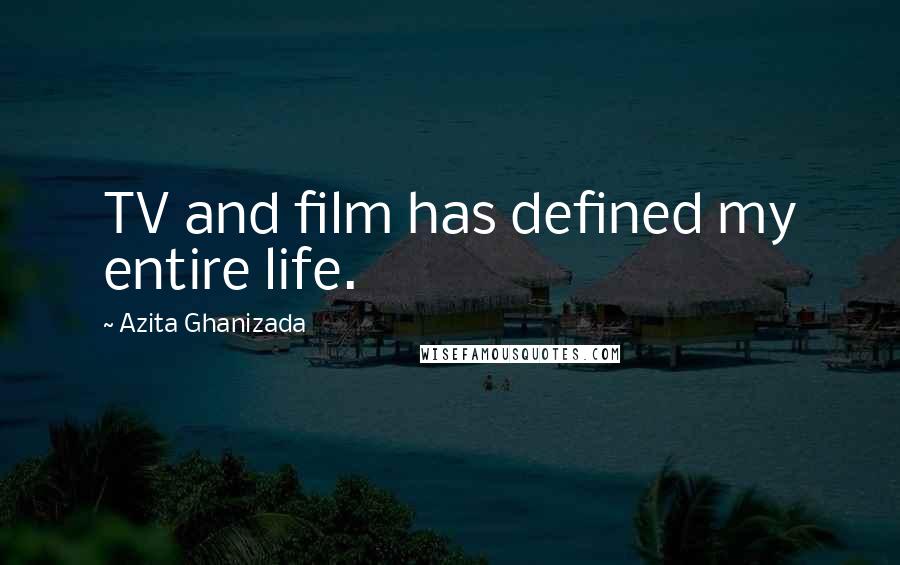 Azita Ghanizada Quotes: TV and film has defined my entire life.