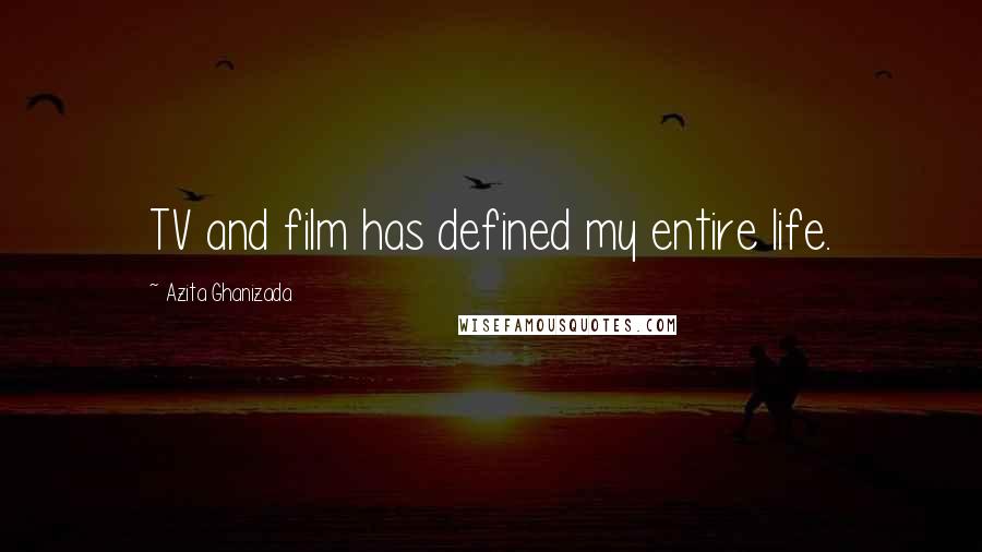 Azita Ghanizada Quotes: TV and film has defined my entire life.