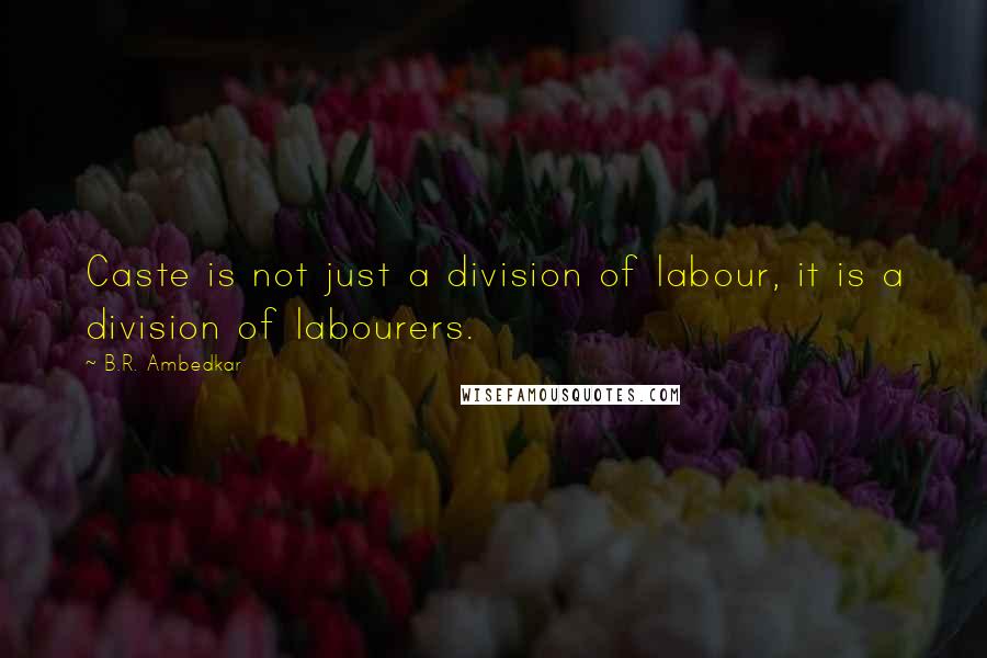 B.R. Ambedkar Quotes: Caste is not just a division of labour, it is a division of labourers.