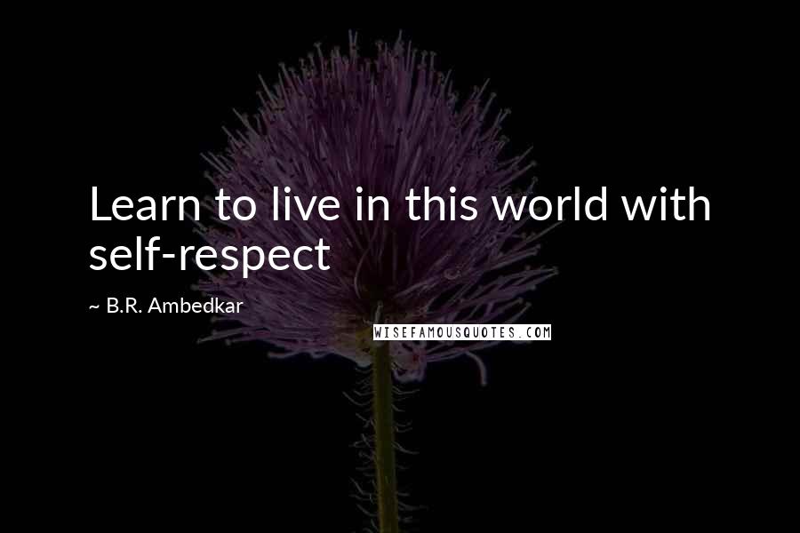 B.R. Ambedkar Quotes: Learn to live in this world with self-respect