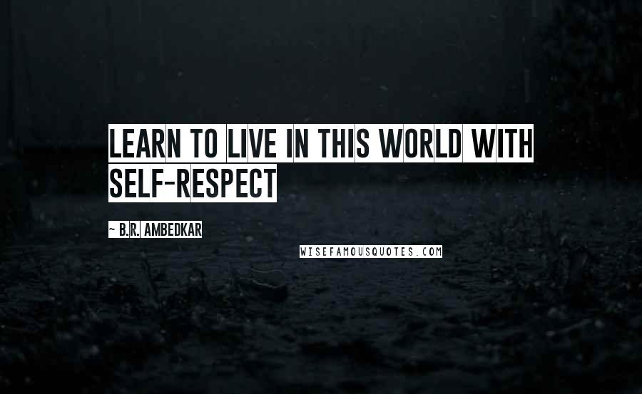 B.R. Ambedkar Quotes: Learn to live in this world with self-respect