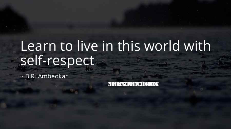 B.R. Ambedkar Quotes: Learn to live in this world with self-respect
