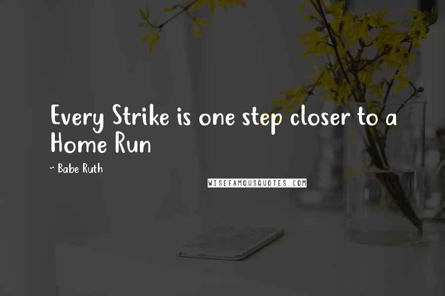 Babe Ruth Quotes: Every Strike is one step closer to a Home Run