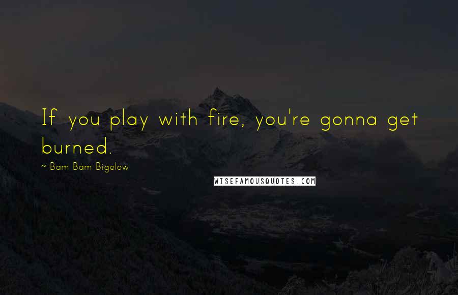 Bam Bam Bigelow Quotes: If you play with fire, you're gonna get burned.