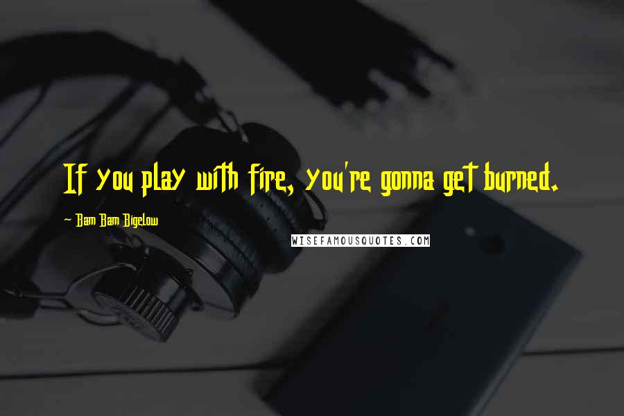 Bam Bam Bigelow Quotes: If you play with fire, you're gonna get burned.