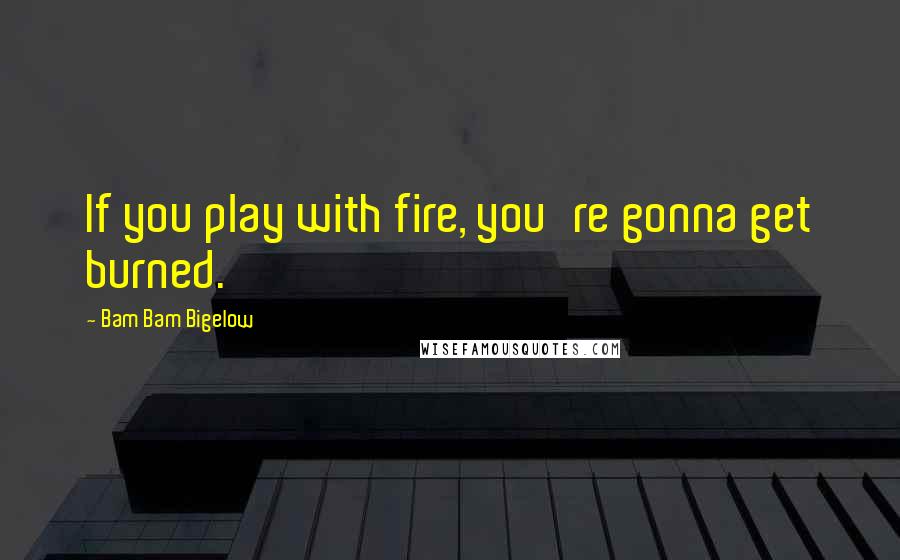Bam Bam Bigelow Quotes: If you play with fire, you're gonna get burned.