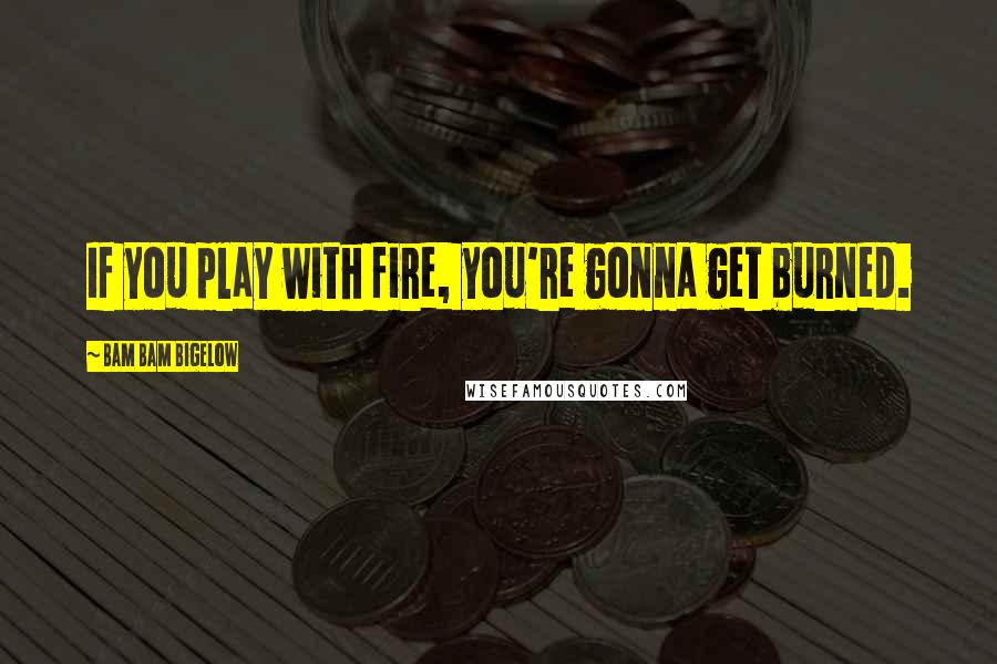 Bam Bam Bigelow Quotes: If you play with fire, you're gonna get burned.