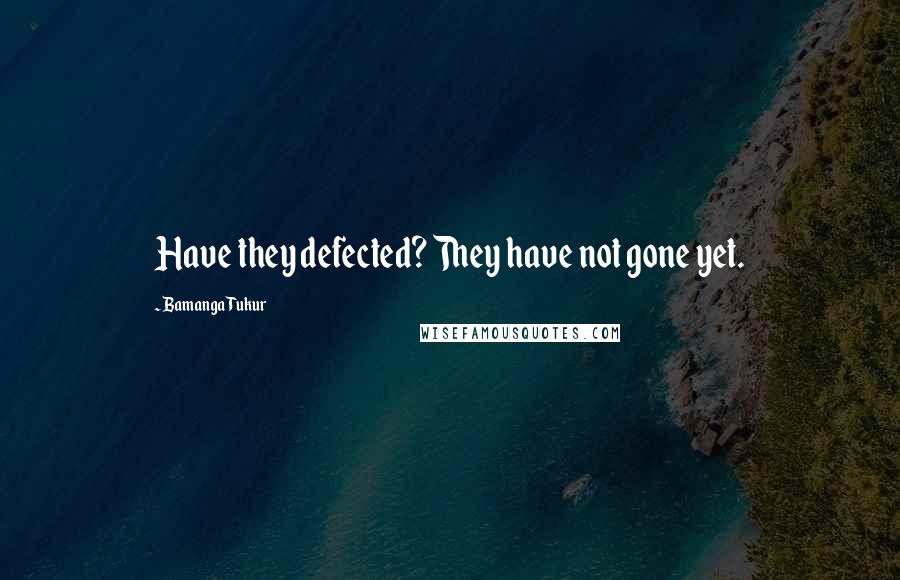 Bamanga Tukur Quotes: Have they defected? They have not gone yet.