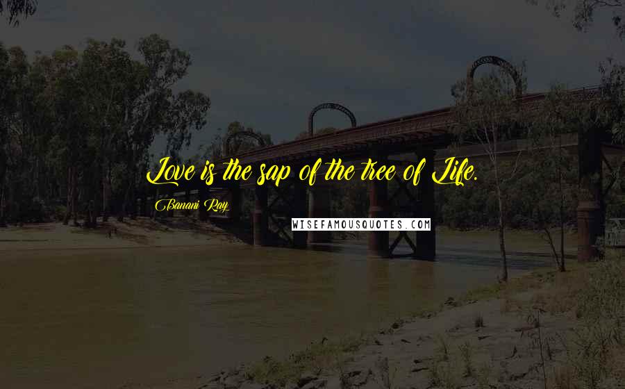 Banani Ray Quotes: Love is the sap of the tree of Life.