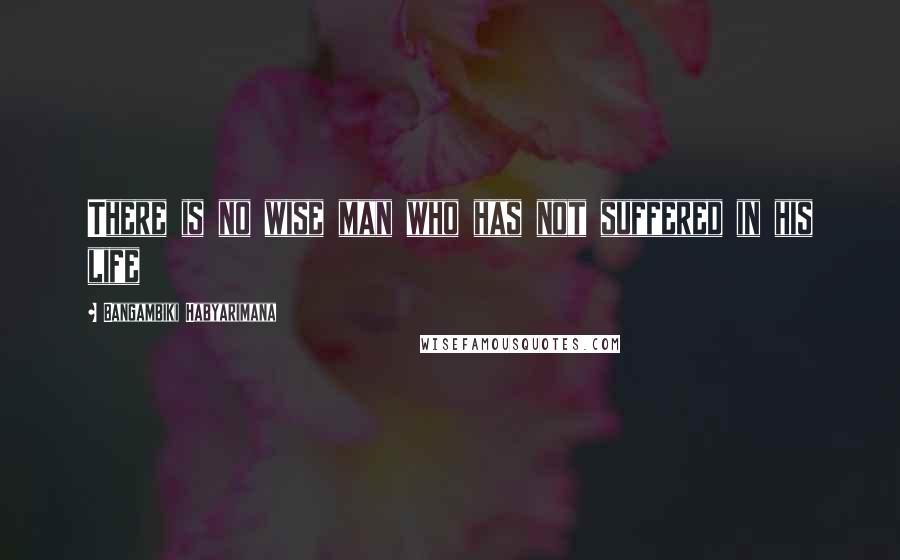 Bangambiki Habyarimana Quotes: There is no wise man who has not suffered in his life