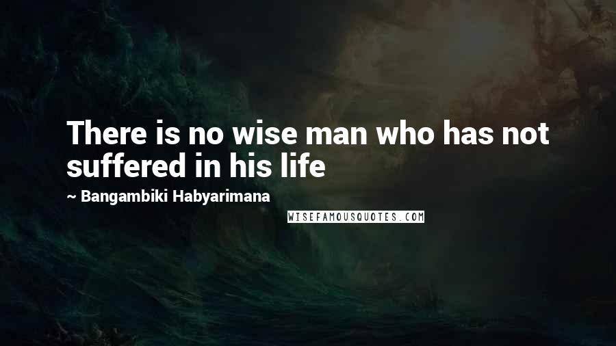 Bangambiki Habyarimana Quotes: There is no wise man who has not suffered in his life