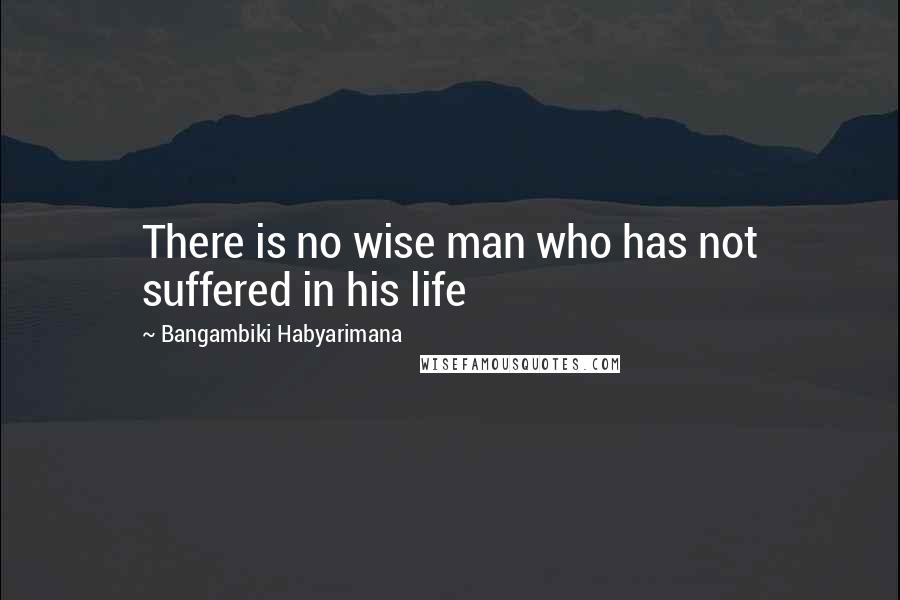 Bangambiki Habyarimana Quotes: There is no wise man who has not suffered in his life